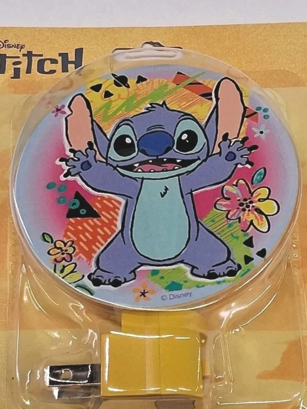 Disney Stitch LED Night Light Plug In Wall Rotating Shade Bedroom Lamp